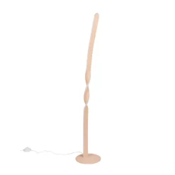 LED-gulvlampe Ginko, sand, metal, højde 110 cm
