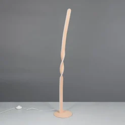 LED-gulvlampe Ginko, sand, metal, højde 110 cm