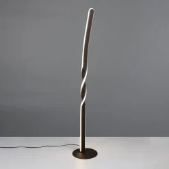LED-gulvlampe Ginko, sort mat, metal, højde 110 cm