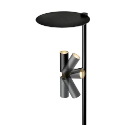 LED-gulvlampe Kelly Spot justerbar sort/guld