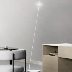 LED-gulvlampe Mahina, hvid, højde 130 cm, metal, CCT