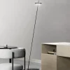 LED-gulvlampe Mahina, sort, højde 130 cm, metal, CCT