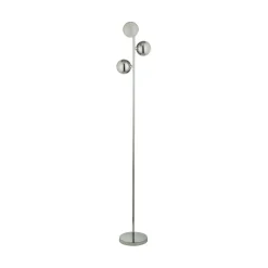LED-gulvlampe Marbles, kromfarvet, glas, 152 cm høj