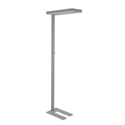 LED-gulvlampe MAULjuvis, sølv, 196 cm, dæmpbar fod