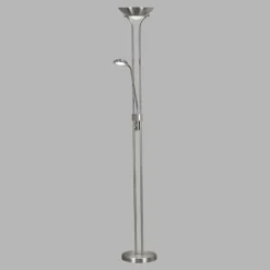LED-gulvlampe Mor & Barn, sølv, læselampe, dæmpbar
