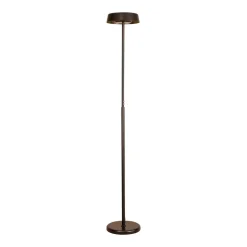 LED-gulvlampe Noa II, touch-dæmper, stål, sort