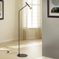 LED-gulvlampe Odeon, højde 147 cm, metal