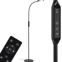 LED-gulvlampe Office Remote, sort, dæmpbar, CCT