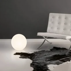 LED-gulvlampe Oh!, Ø 28 cm, E27, polykarbonat, hvid