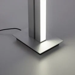 LED-gulvlampe PURE Lines, sølv, fjernbetjening, 140 cm