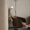 LED-gulvlampe Sorento, sandfarvet, højde 182 cm, læselampe