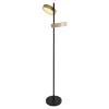 LED-gulvlampe Tessa sort/beige 165 cm Touchdim CCT 2 lyskilder.