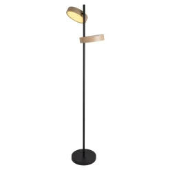 LED-gulvlampe Tessa sort/beige 165 cm Touchdim CCT 2 lyskilder.