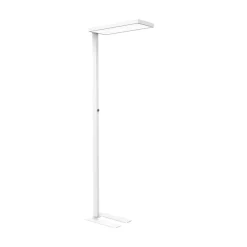 LED-gulvlampe til kontor MAULjura, hvid, aluminium, 196,5 cm, 4000 K