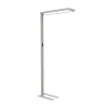LED-gulvlampe til kontor MAULsenja, sølvfarvet, sensor, 196 cm