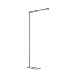 LED-gulvlampe til kontor MAULjet, sølvfarvet, dæmpbar, 195 cm