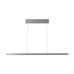 LED-hængelampe Borena, aluminiumfarvet, længde 113 cm Metal