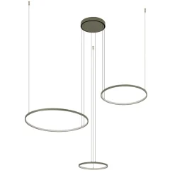 LED-hængelampe CIRCOLO, olivgrøn, Ø 30/45/60 cm, 3 lyskilder