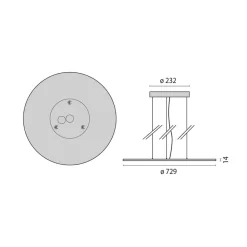 LED-hængelampe FL Round 777 PL OP on/off 44W 830