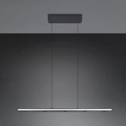 LED-hængelampe Graham, sort, metal, op/ned, CCT, dæmper