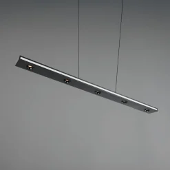 LED-hængelampe Graham, sort, metal, op/ned, CCT, dæmper