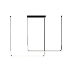 LED-hængelampe Horizon, metal, sort, 4.000 K