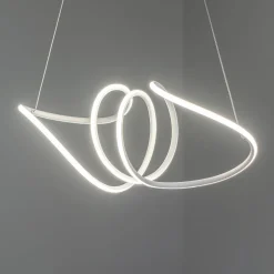 LED-hængelampe Loca, plast, hvid, 56 W, længde 70 cm