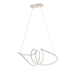 LED-hængelampe Loca, plast, hvid, 56 W, længde 70 cm