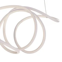 LED-hængelampe Loca, plast, hvid, 56 W, længde 70 cm