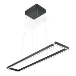 LED-hængelampe Marisa-100, sort mat, 100 x20 cm
