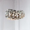 LED-hængelampe Narisa 47 cm blankt krom