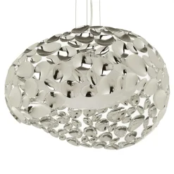 LED-hængelampe Narisa 47 cm blankt krom