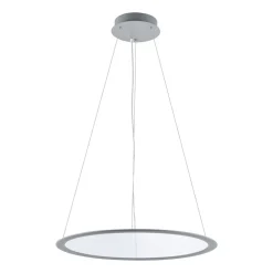 LED-hængelampe PANEL, grå, Ø 63 cm, metal, CCT, dæmpbar, 50 W