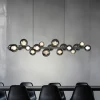 LED-hængelampe PURE E-Popup, platin, glas, CCT, 18-flg.