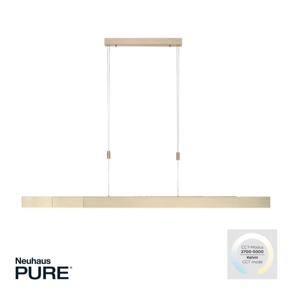 LED-hængelampe PURE Moto, imperial gold, dæmpbar, CCT