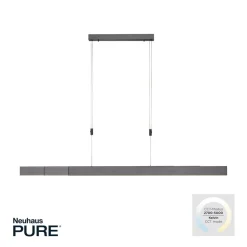 LED-hængelampe PURE Moto, platin, dæmpbar, CCT