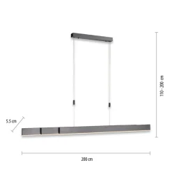 LED-hængelampe PURE Moto, platin, dæmpbar, CCT