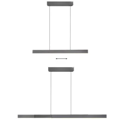 LED-hængelampe PURE Moto-Rise, platin, aluminium, CCT