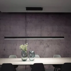 LED-hængelampe PURE Moto-Rise, platin, aluminium, CCT