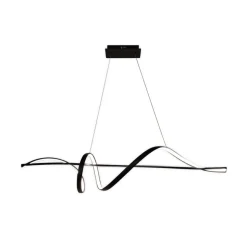 LED-hængelampe Sash, metal, sort, 4.000 K