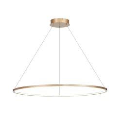 LED-hængelampe Saturno, Ø 100 cm, guldfarvet, 1 lyskilde, 4.000 K