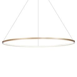 LED-hængelampe Saturno, Ø 100 cm, guldfarvet, 1 lyskilde, 4.000 K