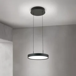 LED-hængelampe Teide, sort, 1 lyskilde, metal, 2.700 K