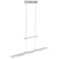 LED-hængelampe Tenso, nikkel, 64 cm, metal, CCT, dæmper