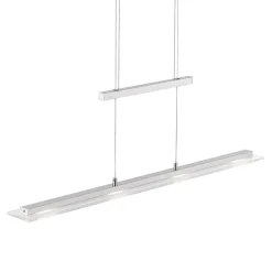 LED-hængelampe Tenso, nikkel, 64 cm, metal, CCT, dæmper