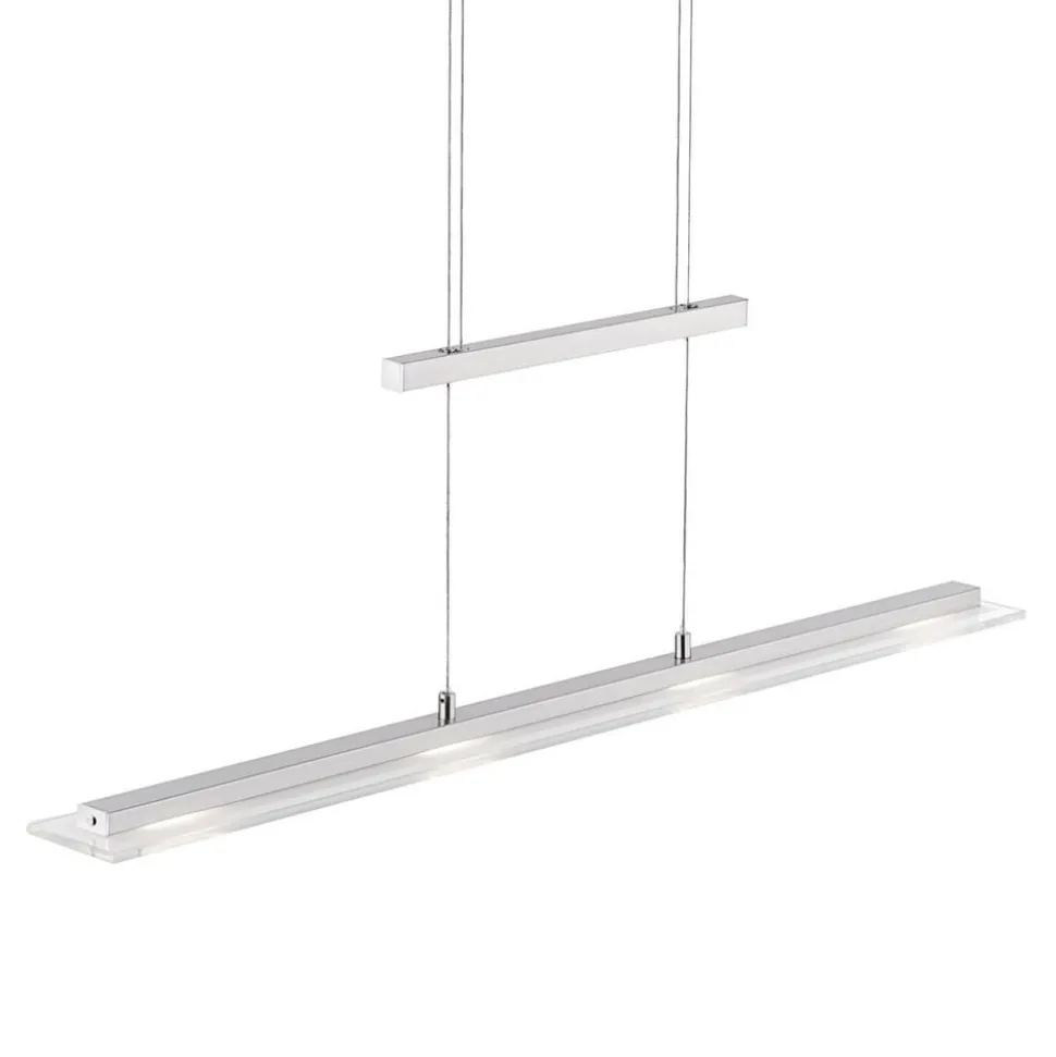 LED-hængelampe Tenso, nikkel, 64 cm, metal, CCT, dæmper