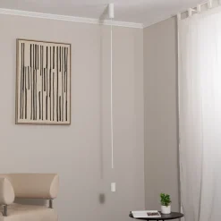LED-hængelampe VERTIC, hvid, metal, 19 W, 3.000 K