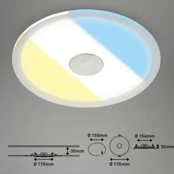 LED indbygget loftslampe 784 IP44 CCT Switch Ø 17cm