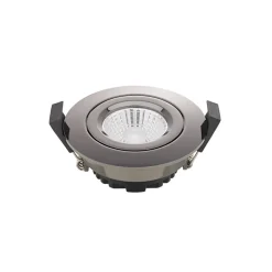 LED indbygget loftspot Diled, Ø 8,5 cm, 6 W, 3.000 K, krom