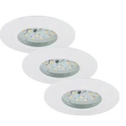 LED-indbygningslampe Attach Dim, IP44, sæt med 3, hvid
